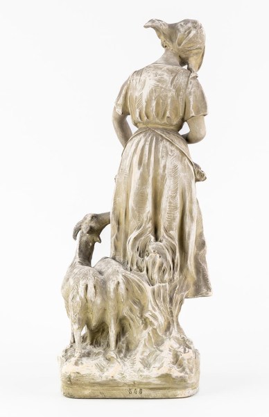 Richard-Aurili beeld-statue-sculpture-terracotta-jongedame-geiten-young-lady-coats-2